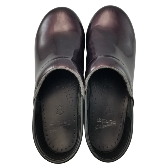 Dansko Professional Clogs Patent Burgundy Shoes Women's Size 7.5 - 8 EU Size 38 - Picture 6 of 16